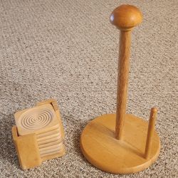 Bamboo Coaster and Towel Holder