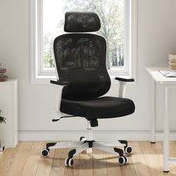 Headrest Desk Chair with Adjustable Lumbar Support
