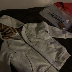 Grey Burberry hoodie Size S