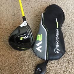 LH TaylorMade M2 Fairway 3-Wood 15* With Upgraded V2 Mamiya 5F4 Shaft