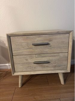 Beige Bedside Table Set of 2