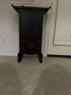 Wooden Nightstand With Drawers