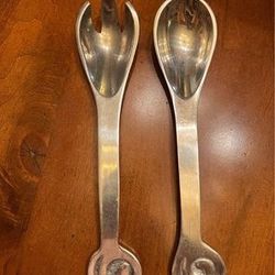 Serving spoon and fork