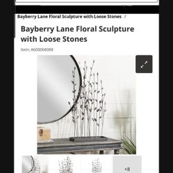 New in Box. Bayberry Lane Floral Sculpture with Loose Stones

