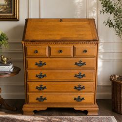 Gorgeous solid wood vintage secretary desk dresser