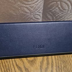 FENDI BLUE & ORANGE MED. SEMI HARD EYEGLASSES .