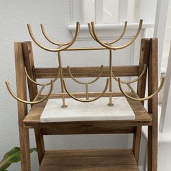 Gold Marble Wine Rack