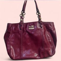 Coach  Leather Red Bag