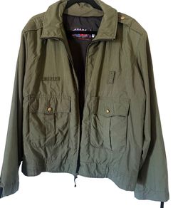 RARE Horace small new generation Men's Olive army Green Field bomber Jacket unisex Sz m   Classic olive green field jacket in a versatile, casual desi