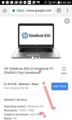 HP Elitebook 850 G3 i5vpro 16gb ddr4 laptop