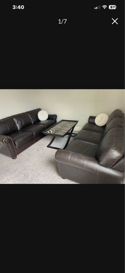 Leather living room set