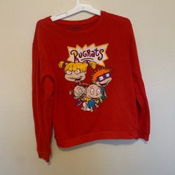Nickelodeon Rugrats Long Sleeve Red Sweatshirt Large