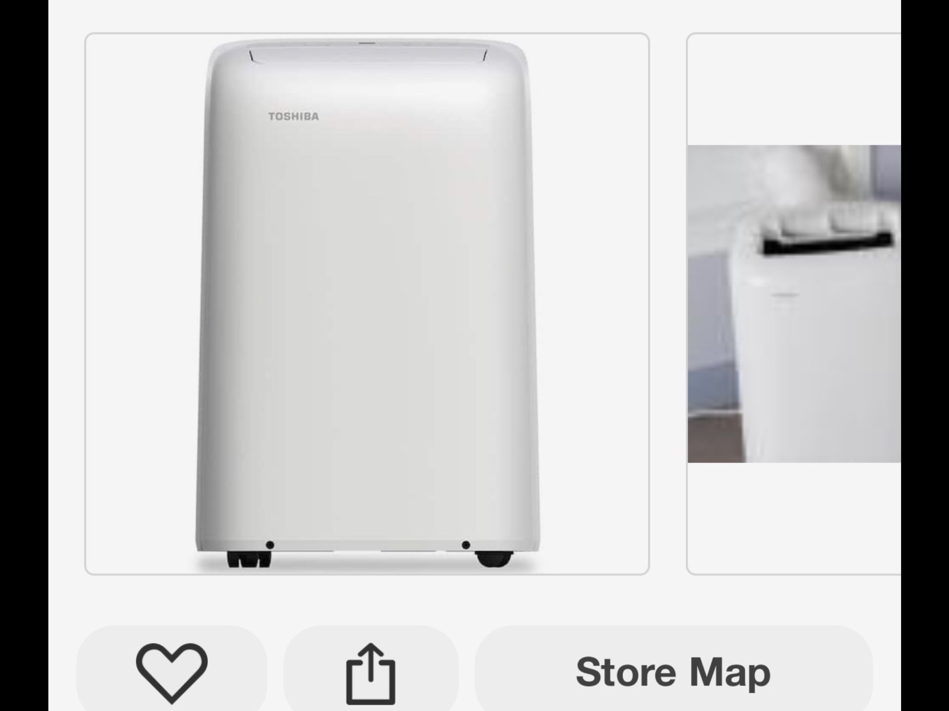 Toshiba 8,000 BTU (6,000 BTU DOE) 115- Volt Portable Air Conditioner with Dehumidifier Mode and Remote for rooms up to 250 sf