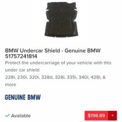 BMW Undercar Shield - Genuine BMW (contact info removed)4