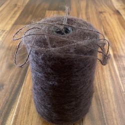 Soft Fluffy Cone Yarn Mohair Dark Brown  350g 12oz #132