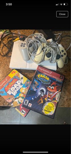 PlayStation 2 with two games