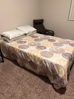Full/Queen Bed Frame with Mattress