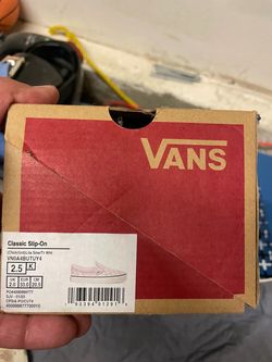 Girls slip on vans size 2 1/2