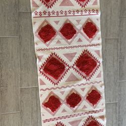 Aztec Red And White Area Rug
