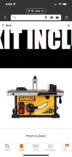 Dewalt Table Saw 10”
