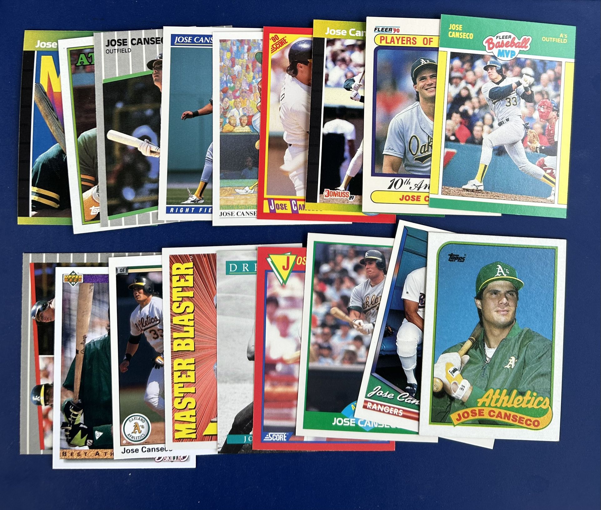 Jose Canseco Baseball Card Lot 