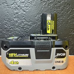 OEM RYOBI PBP004 ONE+18V 4.0Ah Lithium-Ion HIGH PERFORMANCE Battery USED
