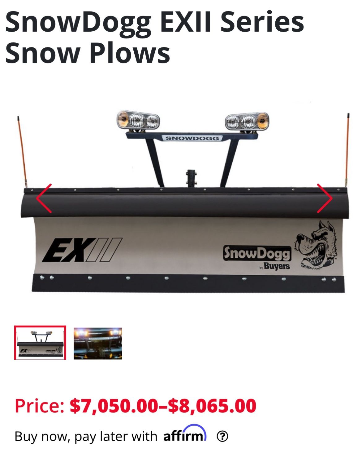 Snow Dogg TE 80 Inch Snow Blade