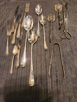 Variety of Silver Plated non stamped Serving Pieces