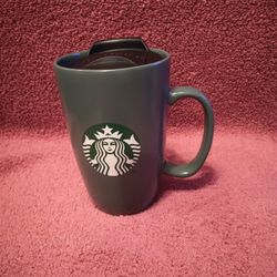 Starbucks Tradional Green 12oz Coffee Travel Mug Excellent Like New Condition
