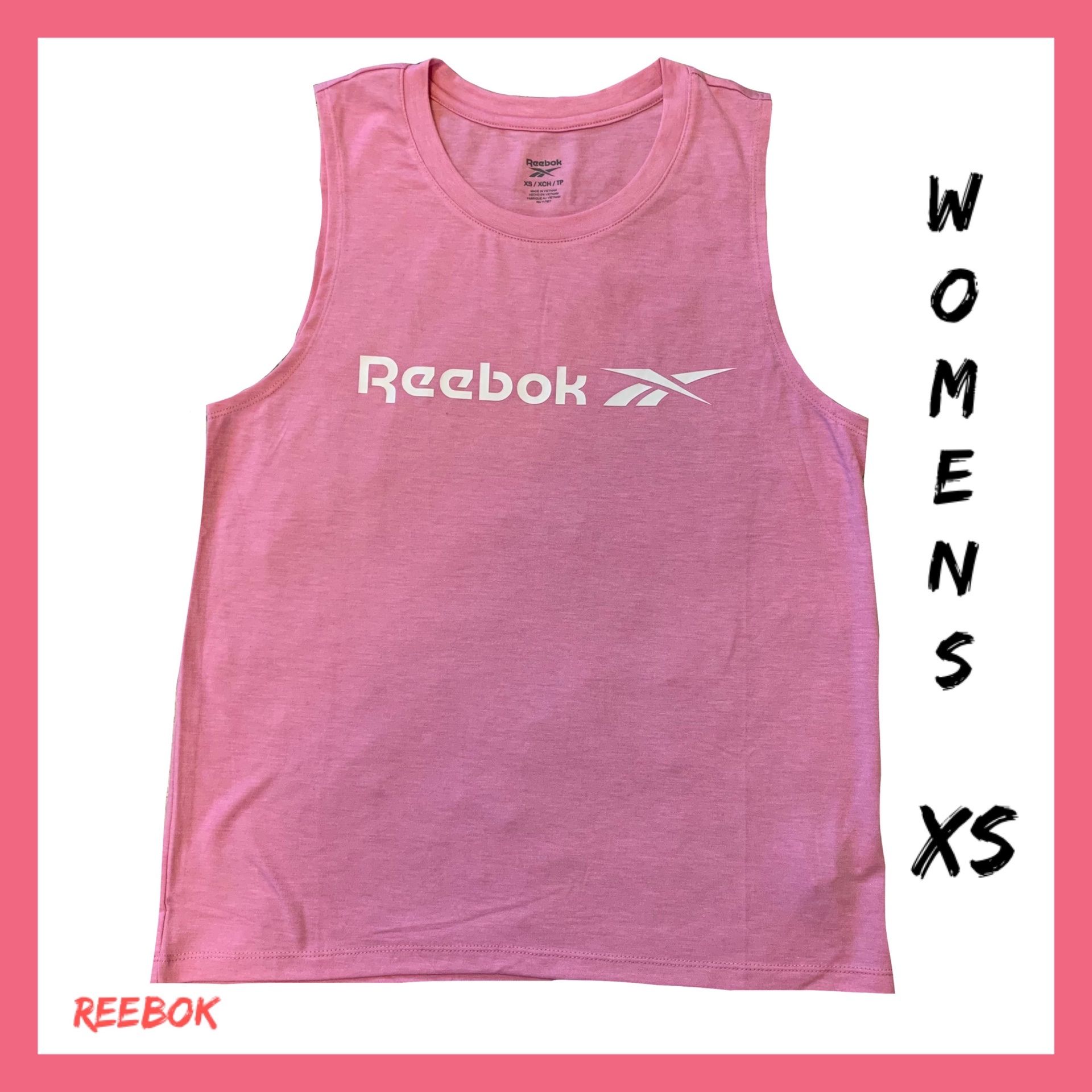 *NWT Womens Reebok Pink Muscle Top Sz:XS