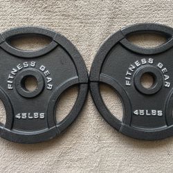 Pair of 45 Lbs Olympic Weight Plates (2 In)