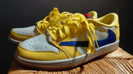 Jordan 1 OG SP Low Travis Scott Canary Sz 13 Women 11.5 Men Shoe