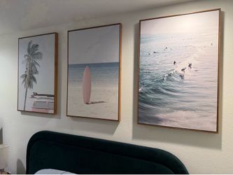 Framed Beach Wall Art Set