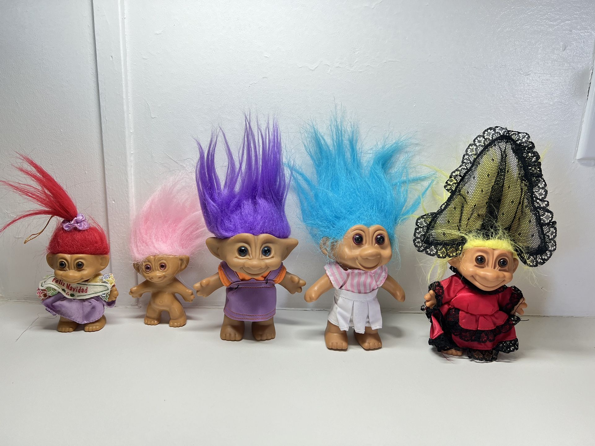 Russ Vintage russ Troll Doll 5 pieces