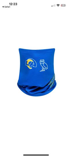 Drake OVO x NFL Los Angeles Rams Neck Gaiter – Blue – NWT 