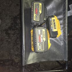 Three Dewalt Batteries