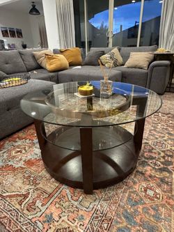 Modern Round Glass Coffee Table