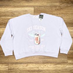 Diet Coke Grayson Threads Ski Season Winter Oversized Comfy Sweatshirt Womens L
