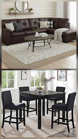 ⚡️RED TAG SALE!⚡️Brand new sectional and counter height dining room set