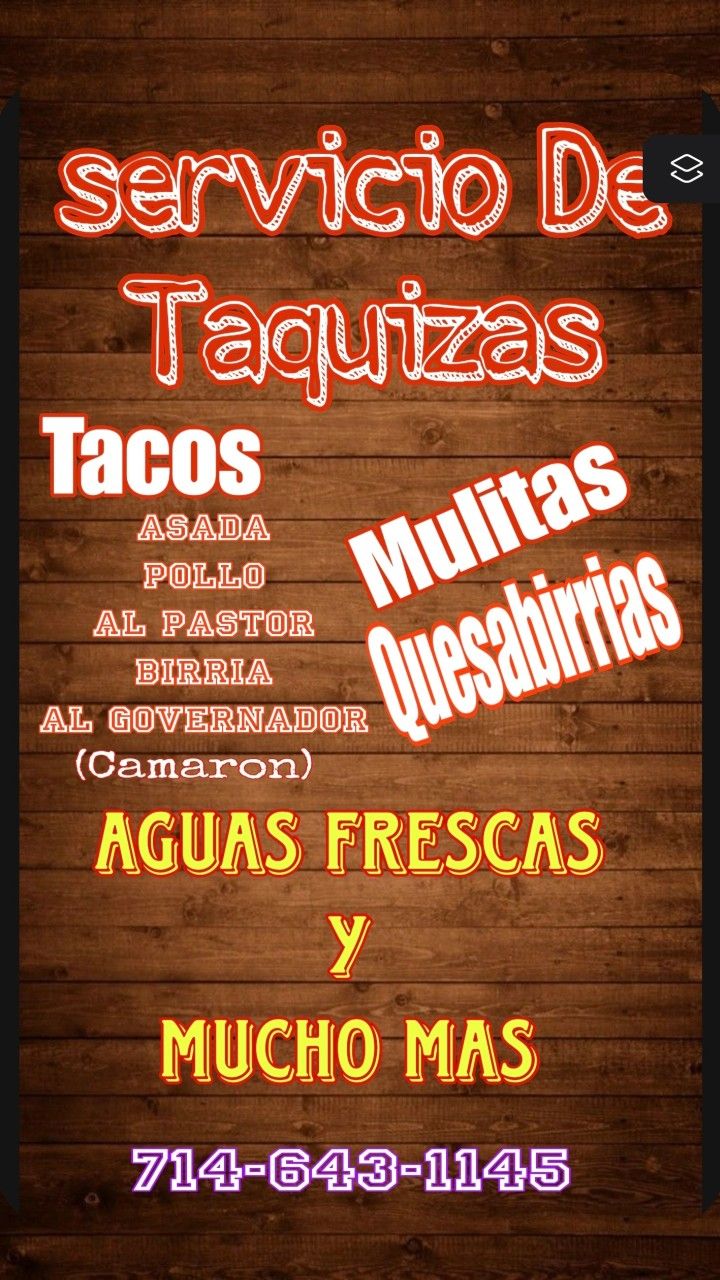 Taquizas/Taco Catering Cart