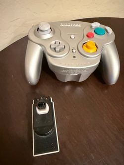 Nintendo Gamecube Wavebird Wireless Controller Platinum DOL-004 w/ Receiver OEM