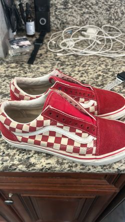 Red checkered vans