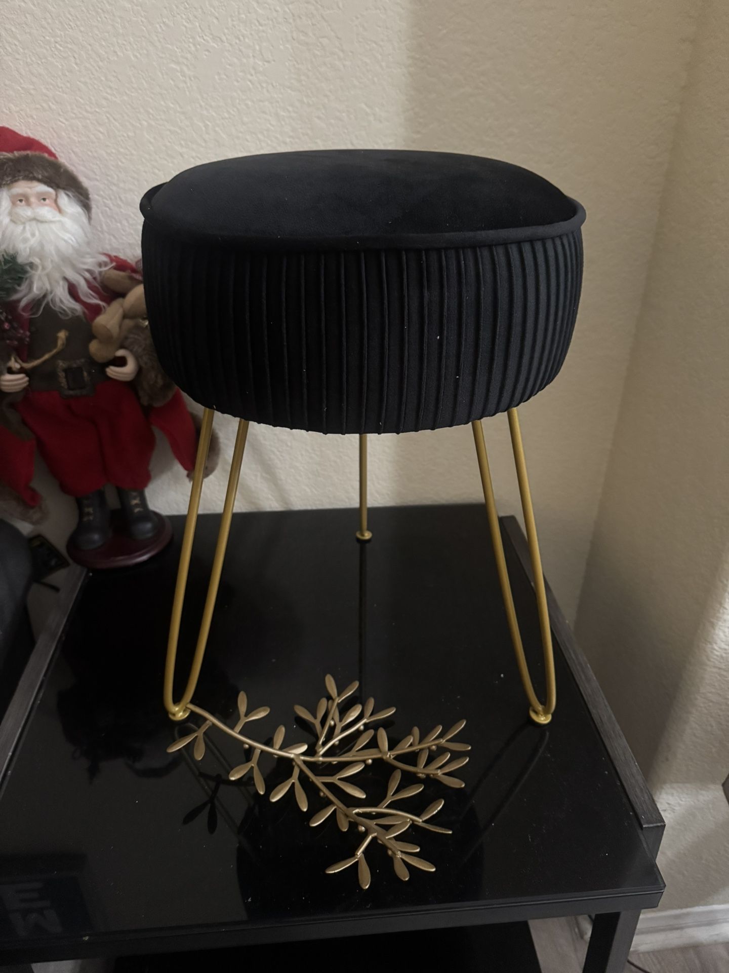 Pleated Vanity Stool