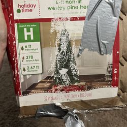6 Foot Christmas Tree In Box No Lights