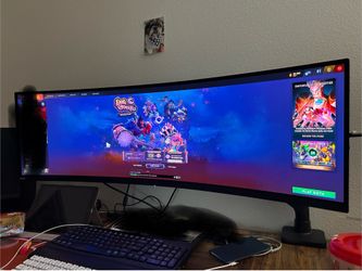 5120x1440p, 49 inch curved MSI OLED 144hz