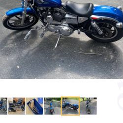 HARLEY SPORTSTER  PARTS.    HIGHWAY BARS SEAT SHOCKS. FORWARD CONTROLLS  AIR CLEANER