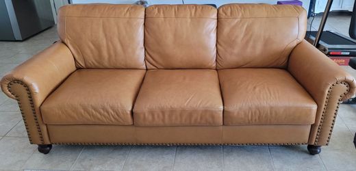 Genuine leather sofa in good condition