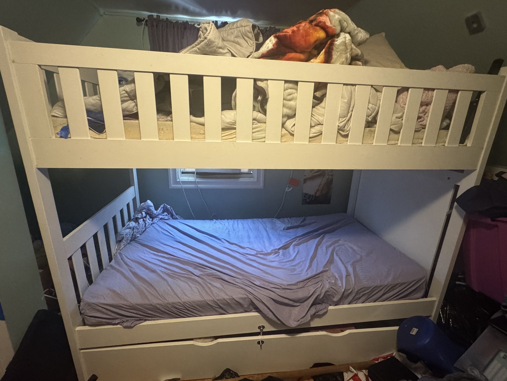 Triple Bunk Bed With Stairs And Storage 
