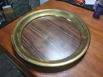 Vintage Pewter And Formica Serving Tray