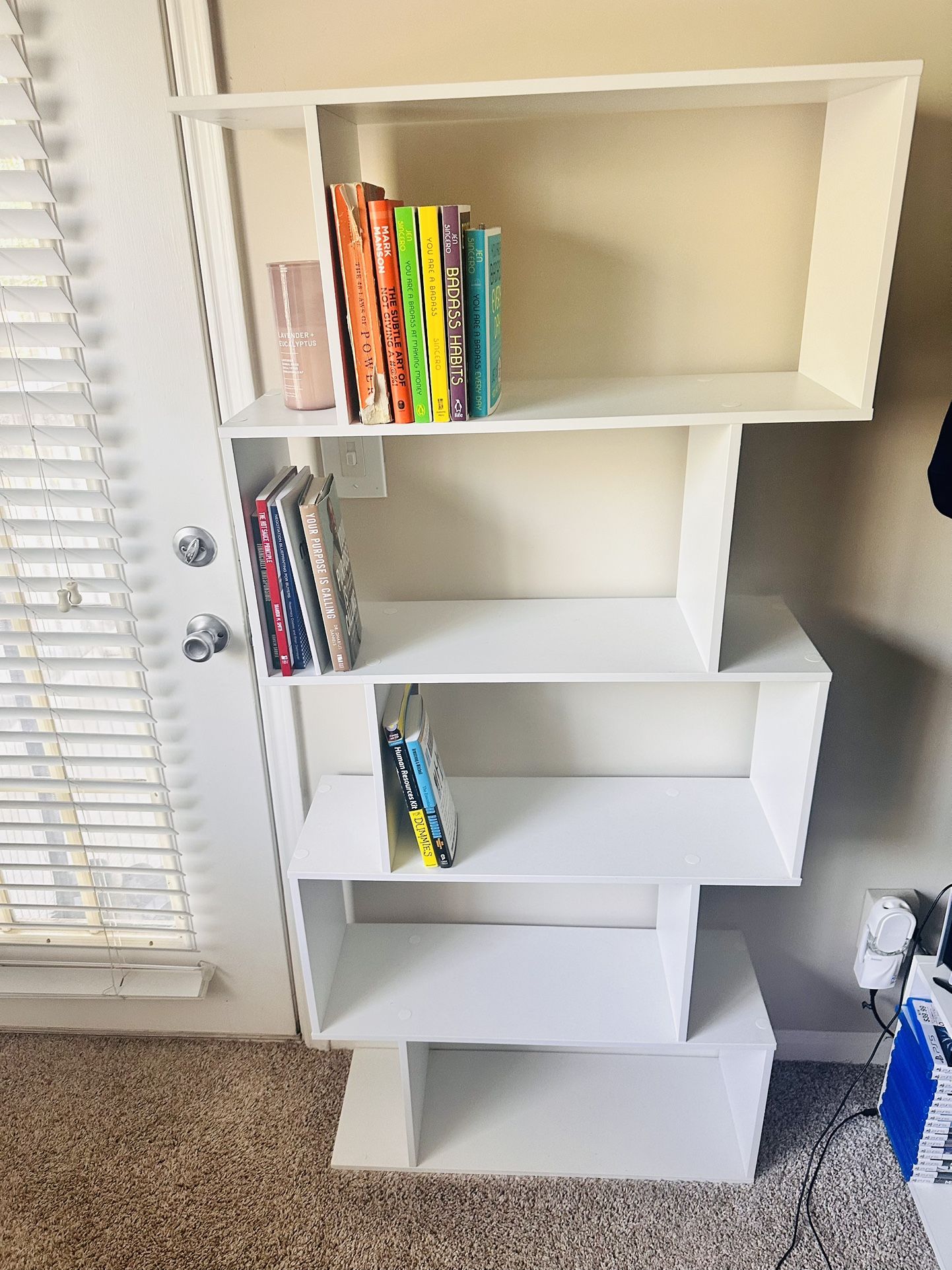 HOMEFORT Pack of 2 Geometric Bookshelf